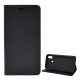 Tok álló, bőr hatású (FLIP, oldalra nyíló, asztali tartó) FEKETE