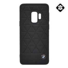 BMW HEXAGON műanyag telefonvédő (valódi bőr bevonat, háromszög) FEKETE   BMW HEXAGON műanyag telefonvédő (valódi bőr bevonat, háromszög) FEKETE