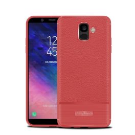 Szilikon telefonvédő (ütésállóság, bőr hatású, szálcsiszolt) PIROS   Szilikon telefonvédő (ütésállóság, bőr hatású, szálcsiszolt) PIROS