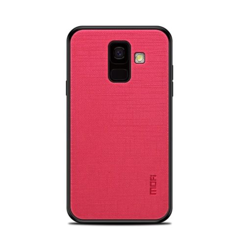 MOFI BRIGHT SHIELD szilikon telefonvédő (textil hátlap) PIROS