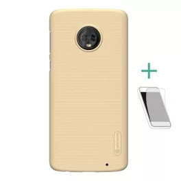   NILLKIN SUPER FROSTED műanyag telefonvédő (gumírozott, érdes felület + képernyővédő fólia) ARANY