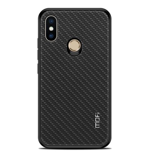 MOFI HONOR szilikon telefonvédő (bőr hatású hátlap, fonott minta) FEKETE