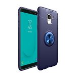 Szilikon telefonvédő (asztali tartó, tartógyűrű, 360°, mágneses) SÖTÉTKÉK