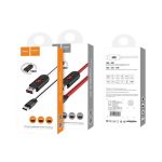 HOCO U29 adatkábel (USB - Type-C, gyorstöltő, törésgátló, LED kijelző, 100cm) FEHÉR