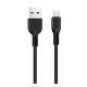 HOCO X20 adatkábel (USB - microUSB, törésgátló, gyorstöltő, 100cm) FEKETE