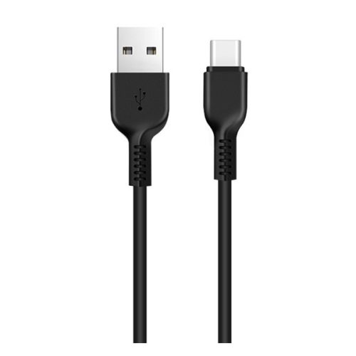 HOCO X20 adatkábel (USB - Type-C, gyorstöltő, törésgátló, 100cm) FEKETE
