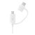 SAMSUNG adatkábel 2in1 (USB - microUSB/Type-C , 150cm) FEHÉR