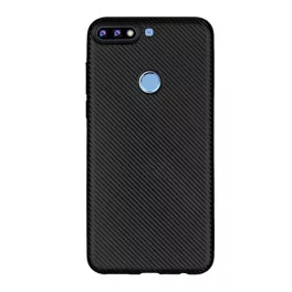 Szilikon telefonvédő (karbon minta) FEKETE