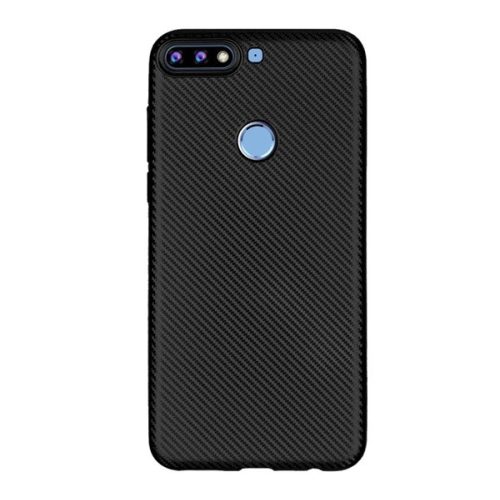 Szilikon telefonvédő (karbon minta) FEKETE