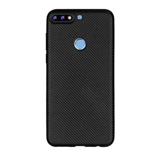 Szilikon telefonvédő (karbon minta) FEKETE