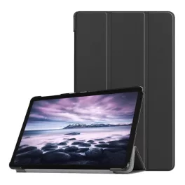  Tok álló, bőr hatású (aktív FLIP, oldalra nyíló, TRIFOLD, asztali tartó) FEKETE