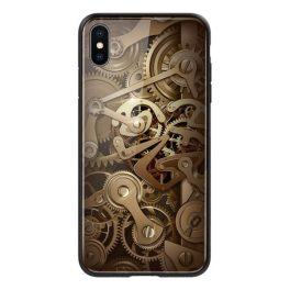 NILLKIN GEAR szilikon telefonvédő (ütésállóság, üveg hátlap, fogaskerék) BARNA   NILLKIN GEAR szilikon telefonvédő (ütésállóság, üveg hátlap, fogaskerék) BARNA
