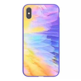   NILLKIN OMBRE szilikon telefonvédő (ütésállóság, üveg hátlap, színes) LILA