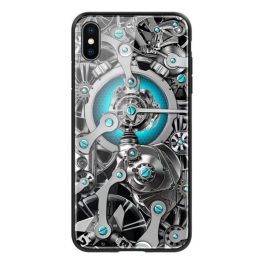 NILLKIN SPACETIME szilikon telefonvédő (ütésállóság, üveg hátlap, fogaskerék) FEKETE   NILLKIN SPACETIME szilikon telefonvédő (ütésállóság, üveg hátlap, fogaskerék) FEKETE