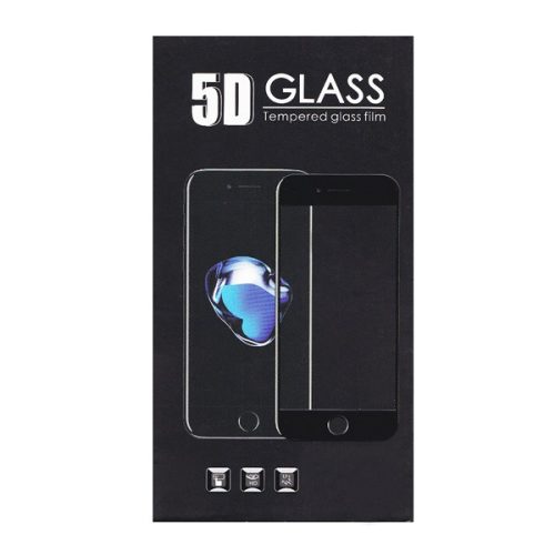 Képernyővédő üveg (5D, full glue, 0.33mm, 9H) FEKETE