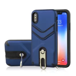   Defender műanyag telefonvédő (ütésállóság, gumírozott, fém kitámasztó) SÖTÉTKÉK