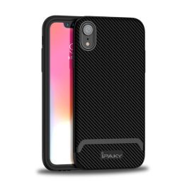 IPAKY szilikon telefonvédő (műanyag keret, ütésállóság, karbon minta) FEKETE   IPAKY szilikon telefonvédő (műanyag keret, ütésállóság, karbon minta) FEKETE