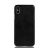 Műanyag telefonvédő (bőr hatású) FEKETE