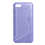 Szilikon telefonvédő (S-line, karbon minta) LILA