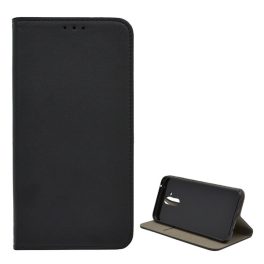   Tok álló, bőr hatású (FLIP, oldalra nyíló, asztali tartó) FEKETE
