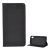 Tok álló, bőr hatású (FLIP, oldalra nyíló, asztali tartó) FEKETE