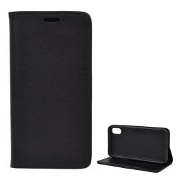   Tok álló, bőr hatású (FLIP, oldalra nyíló, asztali tartó) FEKETE