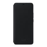 HUAWEI tok álló, bőr hatású (FLIP, oldalra nyíló, kártyazseb) FEKETE