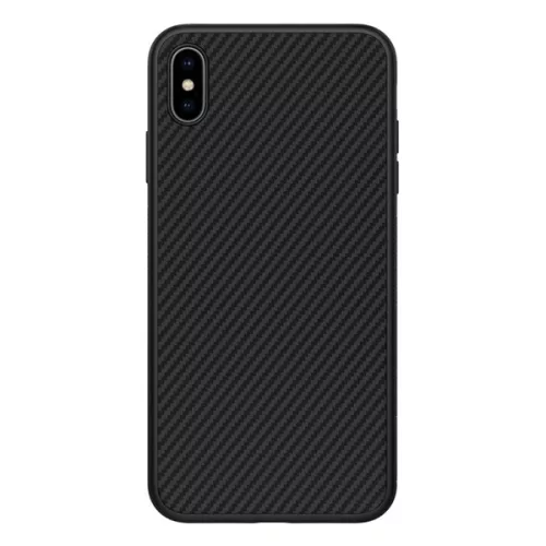 NILLKIN SYNTHETIC FIBER műanyag telefonvédő (környezetbarát, karbon minta) FEKETE