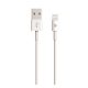 DEVIA SMART adatkábel (USB - lightning, 200cm) FEHÉR