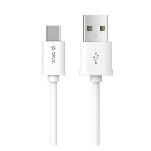 DEVIA SMART adatkábel (USB - Type-C, 200cm) FEHÉR