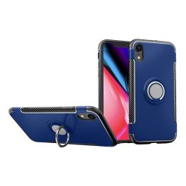 Szilikon telefonvédő (asztali tartó, tartógyűrű, mágneses, karbon minta) SÖTÉTKÉK   Szilikon telefonvédő (asztali tartó, tartógyűrű, mágneses, karbon minta) SÖTÉTKÉK