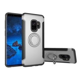 Szilikon telefonvédő (asztali tartó, tartógyűrű, mágneses, karbon minta) EZÜST   Szilikon telefonvédő (asztali tartó, tartógyűrű, mágneses, karbon minta) EZÜST