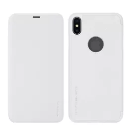   NILLKIN SPARKLE műanyag telefonvédő (bőr hatású FLIP, oldalra nyíló, logó kivágás) FEHÉR
