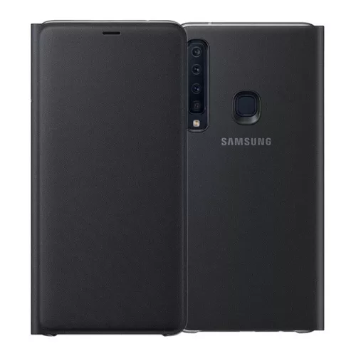 SAMSUNG tok álló (aktív FLIP, oldalra nyíló, kártyazseb) FEKETE
