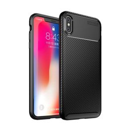 Szilikon telefonvédő (ütésállóság, légpárnás sarok, karbon minta) FEKETE   Szilikon telefonvédő (ütésállóság, légpárnás sarok, karbon minta) FEKETE