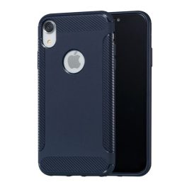 Szilikon telefonvédő (ütésállóság, karbon minta, logó kivágás) SÖTÉTKÉK   Szilikon telefonvédő (ütésállóság, karbon minta, logó kivágás) SÖTÉTKÉK
