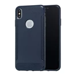   Szilikon telefonvédő (ütésállóság, karbon minta, logó kivágás) SÖTÉTKÉK