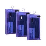 HOCO DELICATE SHADOW szilikon telefonvédő (karbon minta, logó kivágás) SÖTÉTKÉK