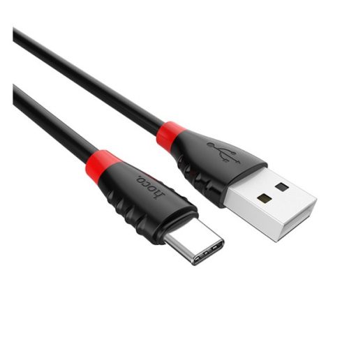 HOCO X27 adatkábel (USB - Type-C, gyorstöltő, 120cm, törésgátló) FEKETE