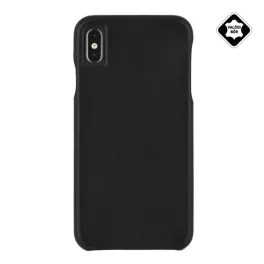   CASE-MATE BARELY THERE műanyag telefonvédő (ultravékony, valódi bőr hátlap) FEKETE