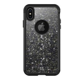 Defender szilikon telefonvédő (ütésállóság, flitteres, logó kivágás) FEKETE   Defender szilikon telefonvédő (ütésállóság, flitteres, logó kivágás) FEKETE