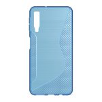 Szilikon telefonvédő (S-line, karbon minta) VILÁGOSKÉK