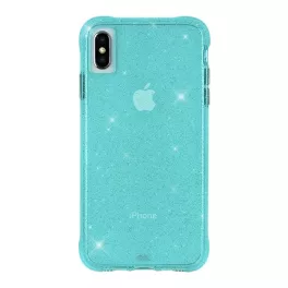   CASE-MATE SHEER szilikon telefonvédő (ütésállóság, légpárnás keret, csillámporos) VILÁGOSKÉK