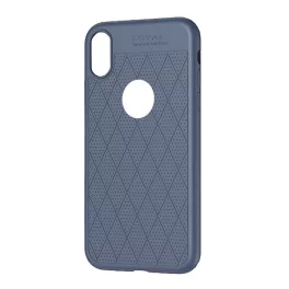   HOCO ADMIRE szilikon telefonvédő (ultravékony, 0.8mm, lyukacsos, rombusz, logó kivágás) SÖTÉTKÉK