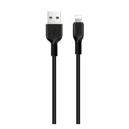   HOCO X20 adatkábel (USB - lightning, gyorstöltő, törésgátló, 100cm) FEKETE