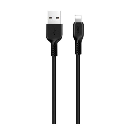 HOCO X20 adatkábel (USB - lightning, gyorstöltő, 100cm, törésgátló) FEKETE