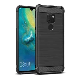   IMAK VEGA szilikon telefonvédő (ütésállóság, légpárnás sarok, szálcsiszolt, karbon minta) FEKETE