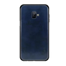   MOFI szilikon telefonvédő (bőr hatású hátlap) SÖTÉTKÉK
