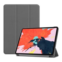 Tok álló, bőr hatású (aktív FLIP, oldalra nyíló, TRIFOLD, asztali tartó) SÖTÉTSZÜRKE   Tok álló, bőr hatású (aktív FLIP, oldalra nyíló, TRIFOLD, asztali tartó) SÖTÉTSZÜRKE