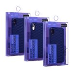 HOCO DELICATE SHADOW szilikon telefonvédő (karbon minta, logó kivágás) SÖTÉTKÉK